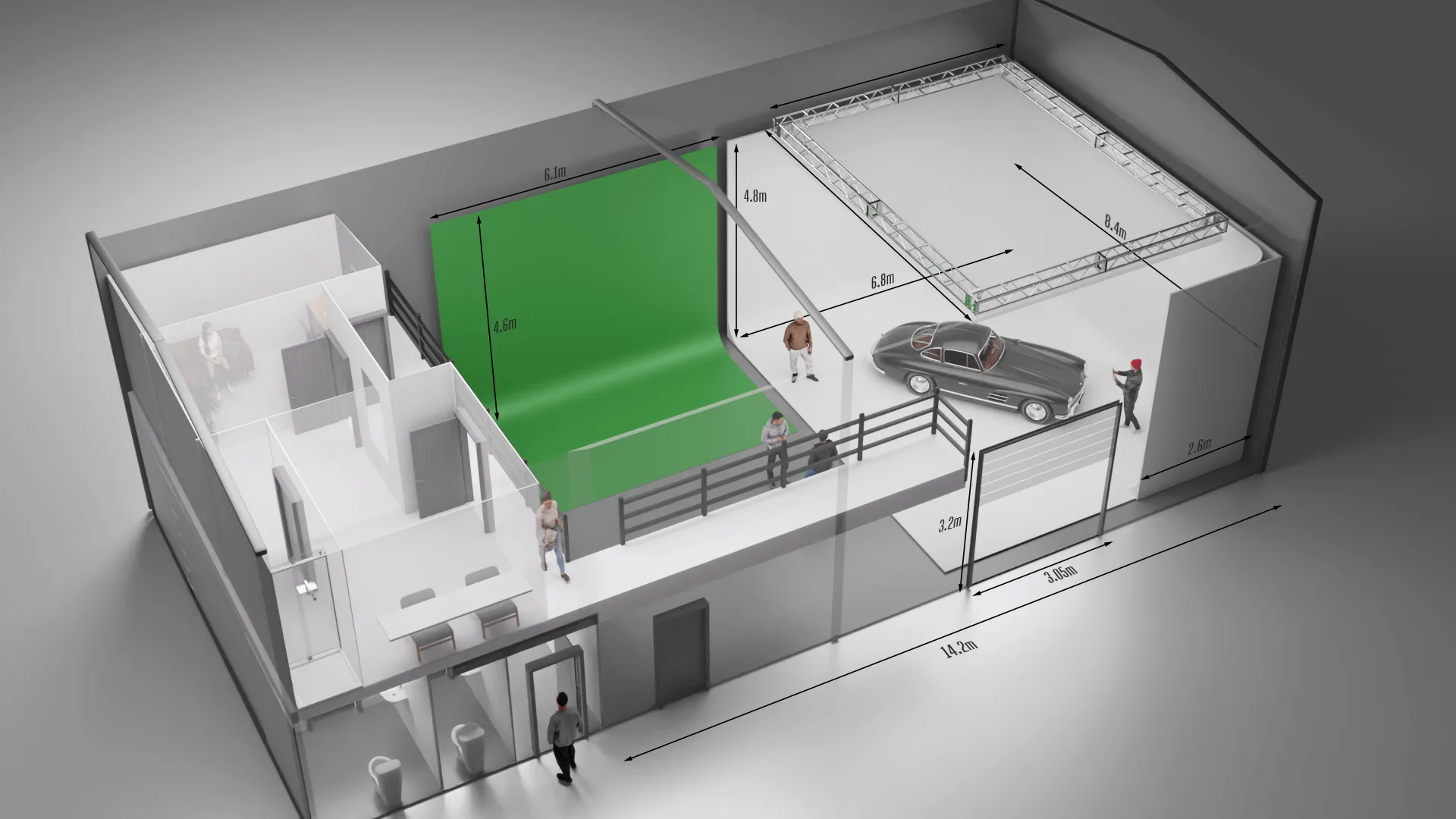 The Studio Barn Floorplan Upstairs